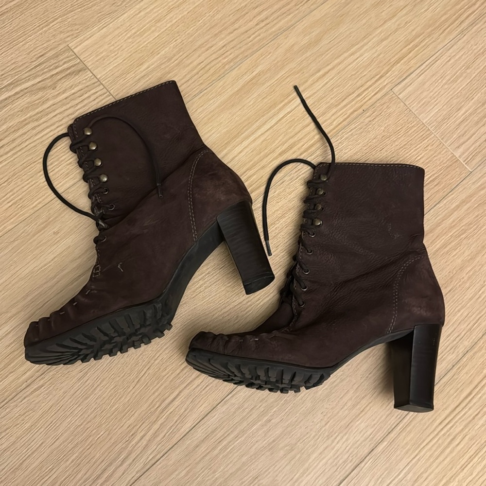 DVF brown suede bootie